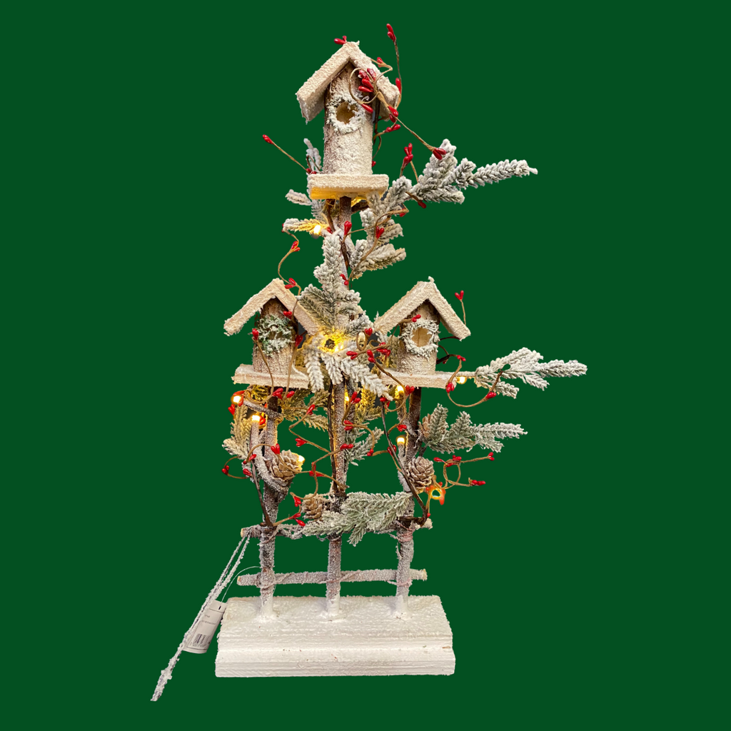 Christmas Bird house with LED lights