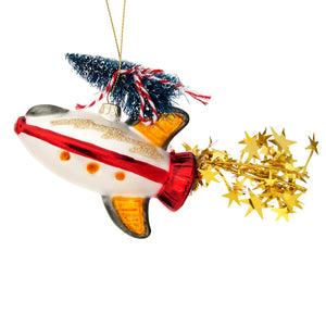 Festive spaceship bauble with Christmas