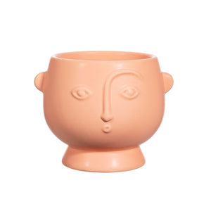 Large face planter in light pink