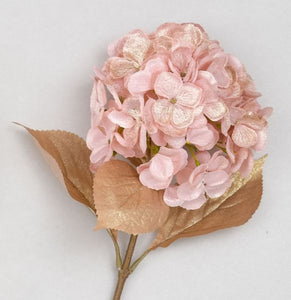 Pink glitter hydrangea stem