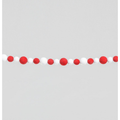 Red & white pom pom garland