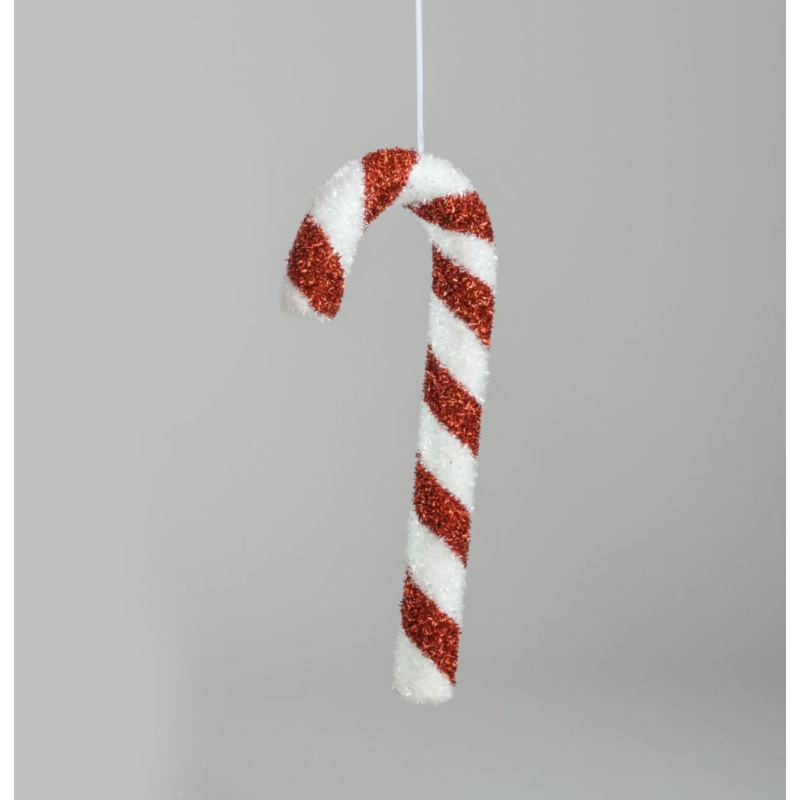 Glitter foam candy cane hanging dec