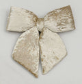 28cm champagne gold plush Christmas bow