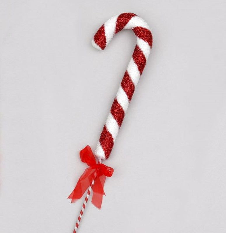 Large candy cane with lollipop stem