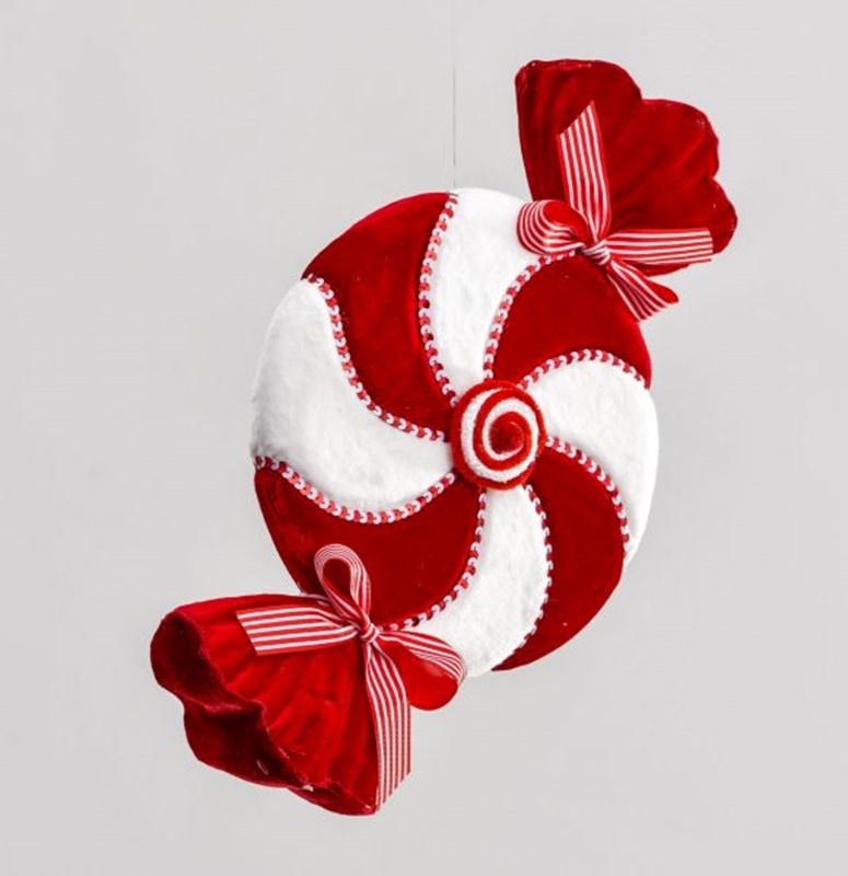 Fabric candy swirl decoration