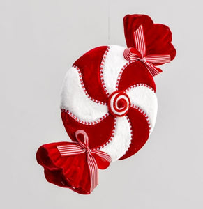 Fabric candy swirl decoration