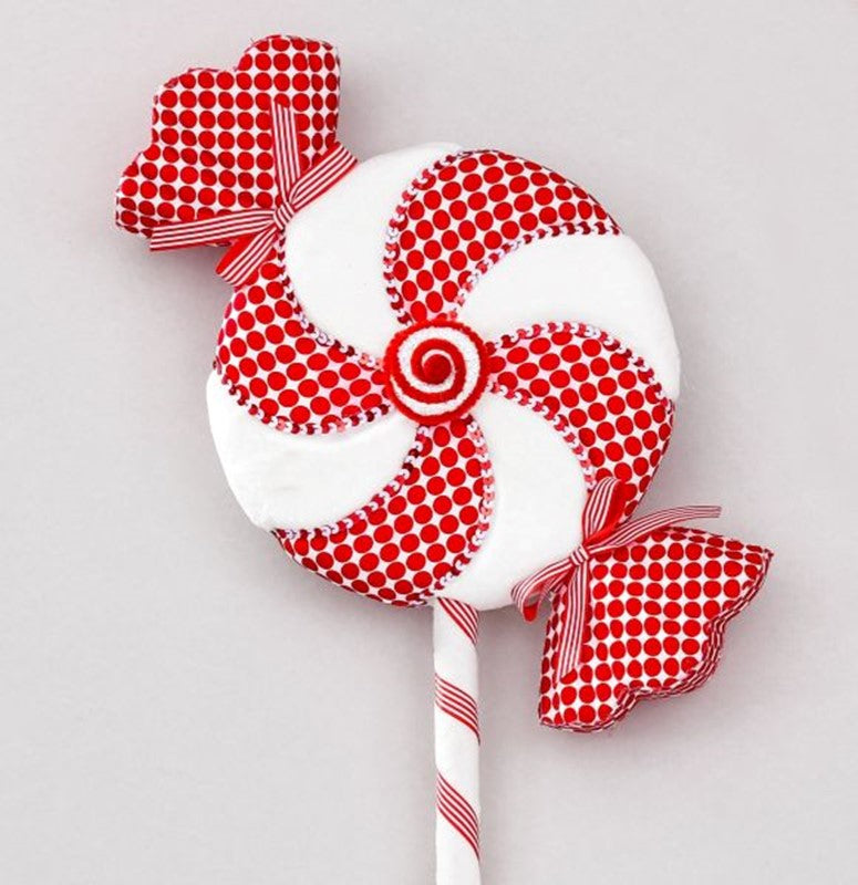 Candy swirl sweet with pop stick