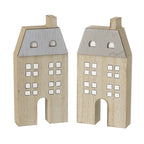 Contemporary tall wooden house decoration