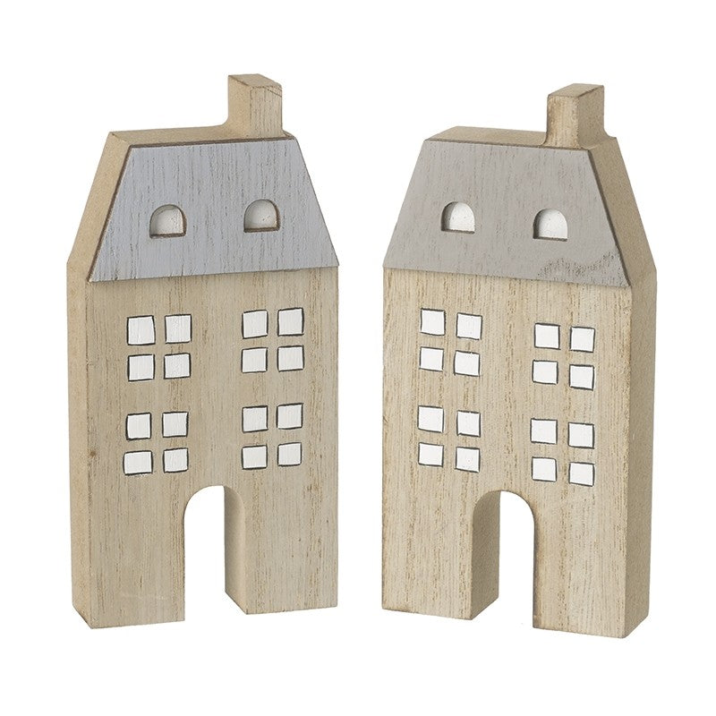 Contemporary tall wooden house decoration