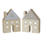 Contemporary wooden house decoration