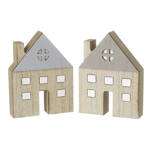 Contemporary wooden house decoration