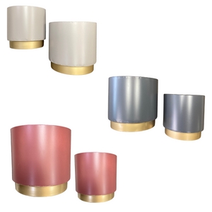 Plant pots with gold base