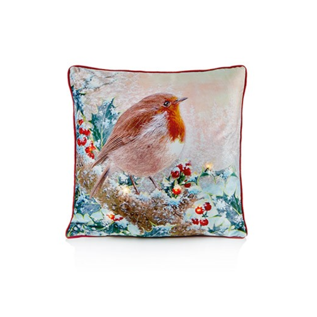 Robin Christmas cushions