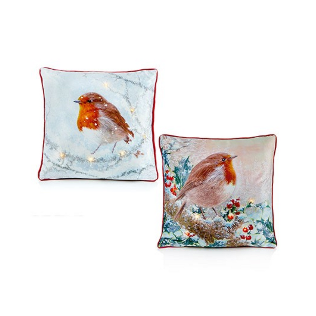 Robin Christmas cushions
