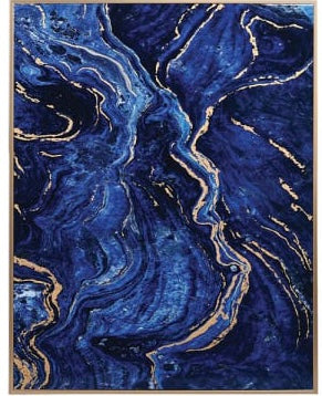 Blue & Gold Marble Effect Abstract