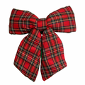 68 cm plush red tartan bow