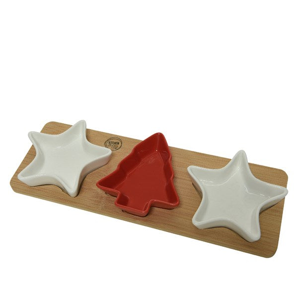 Tapas set, stars and tree