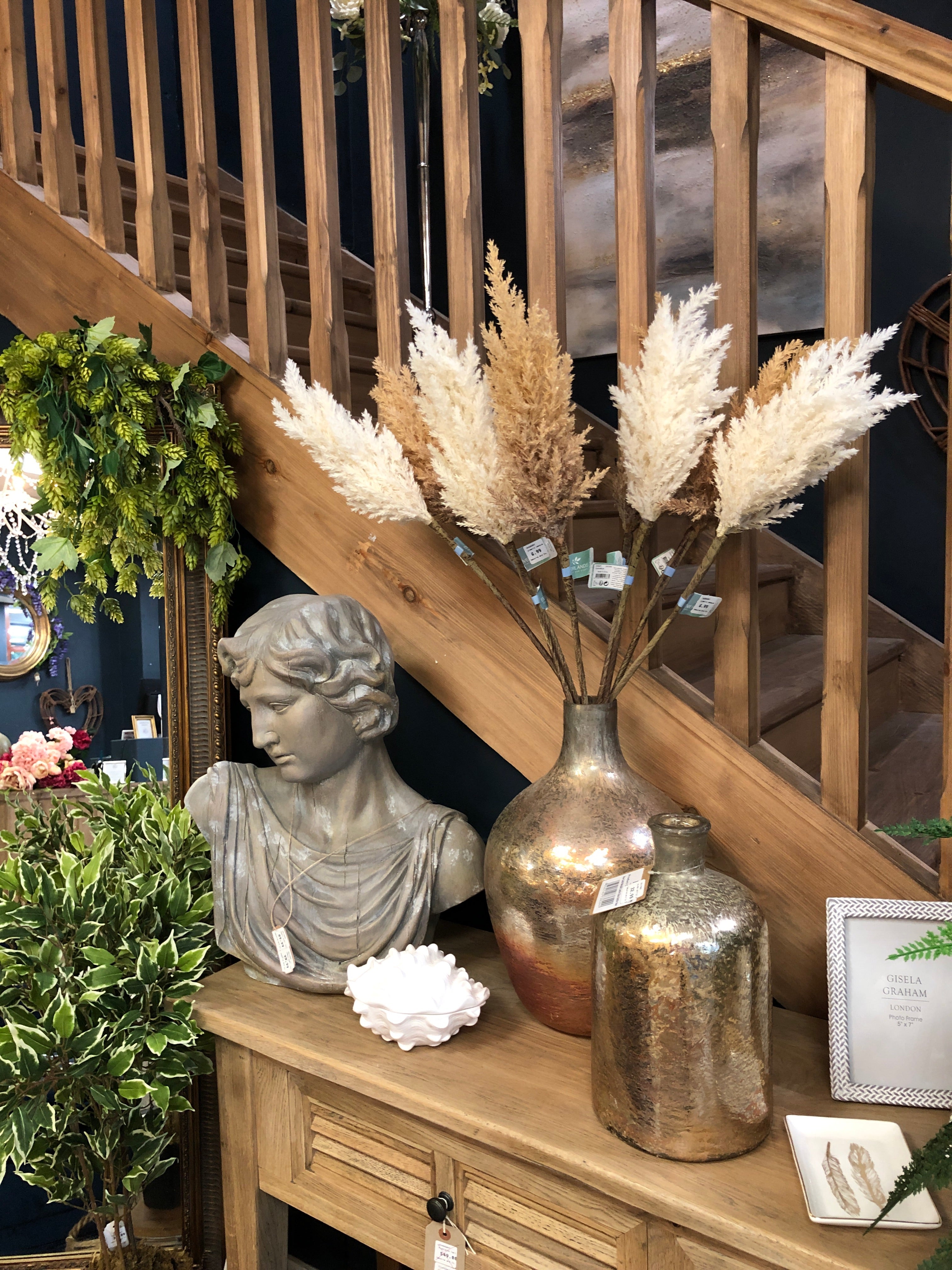 Light brown pampas plume grass