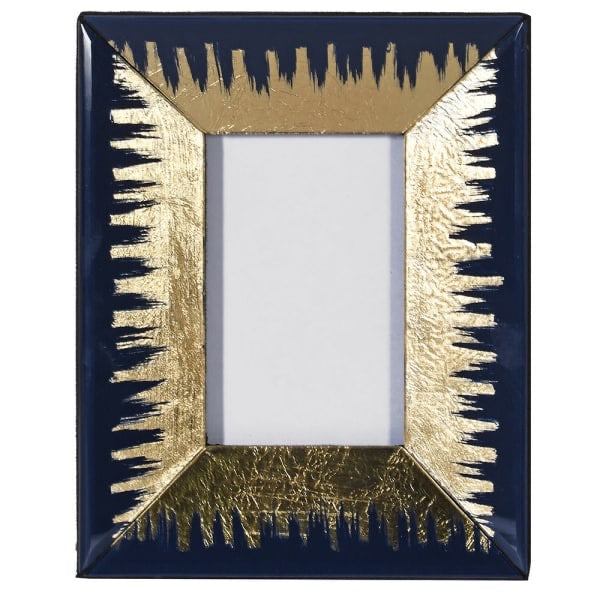 Indigo and gold photo frame