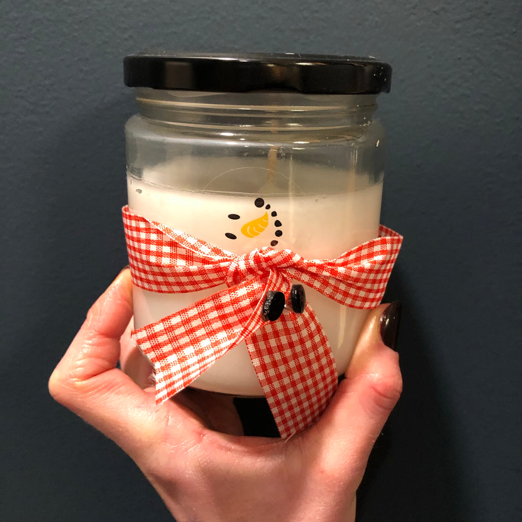 Snowman candle