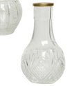 Antique style glass budvase with gold rim