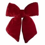 28cm burgundy red velvet bow