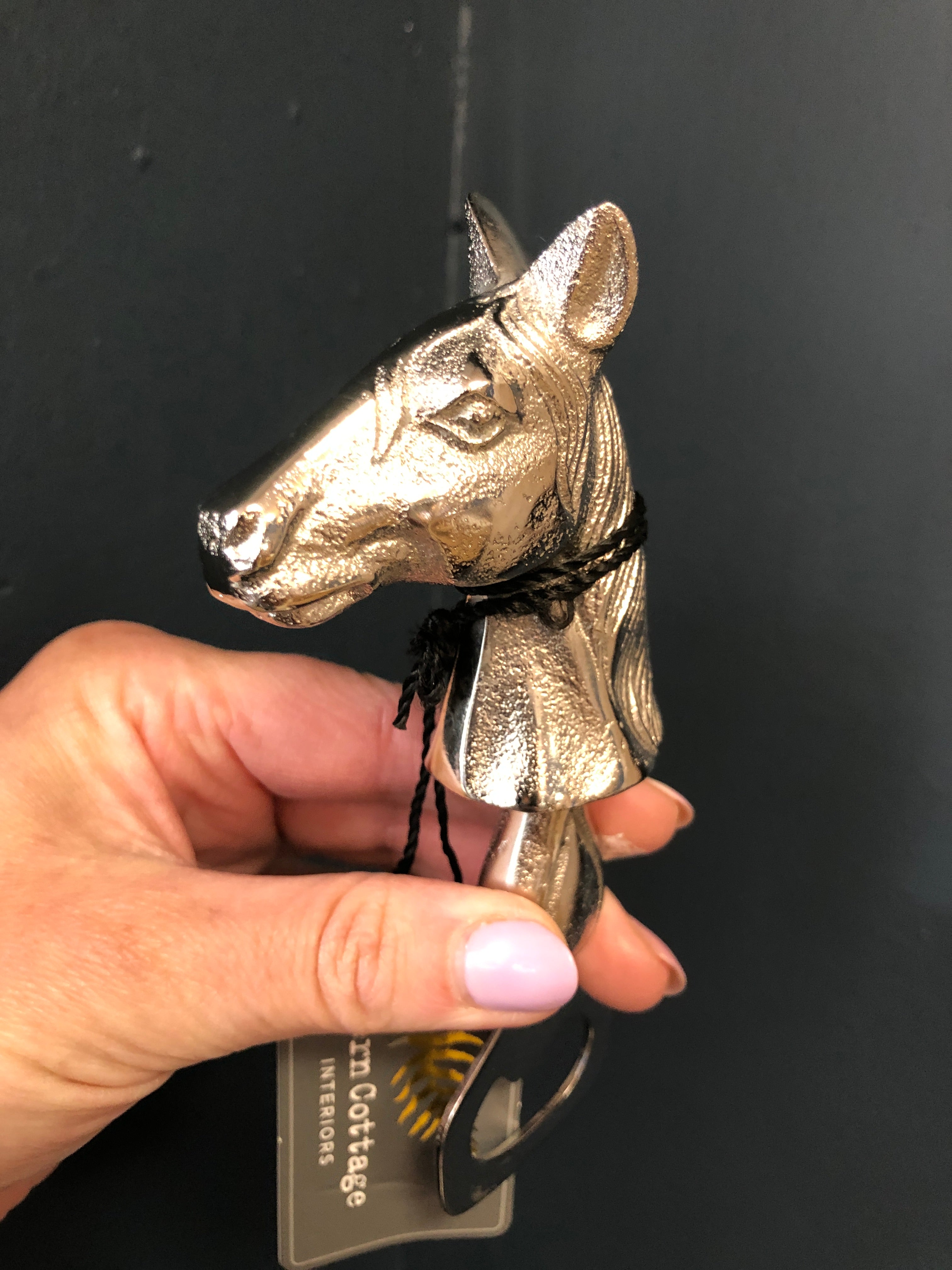 Nickle horse bottle opener