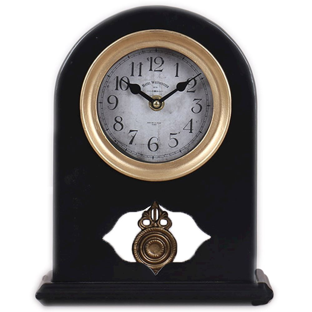 Metal pendulum mantle clock