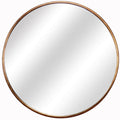 Large gold round mirror
