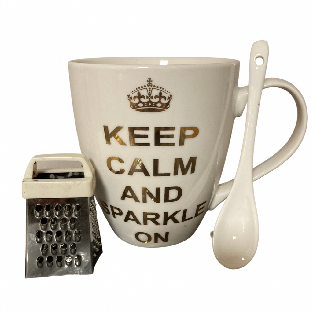 Keep calm and sparkle on mug gift-set