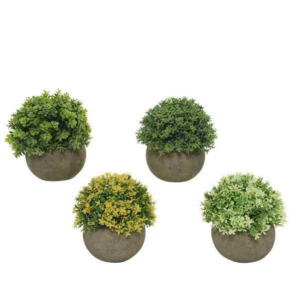 Mini faux shrub in pot