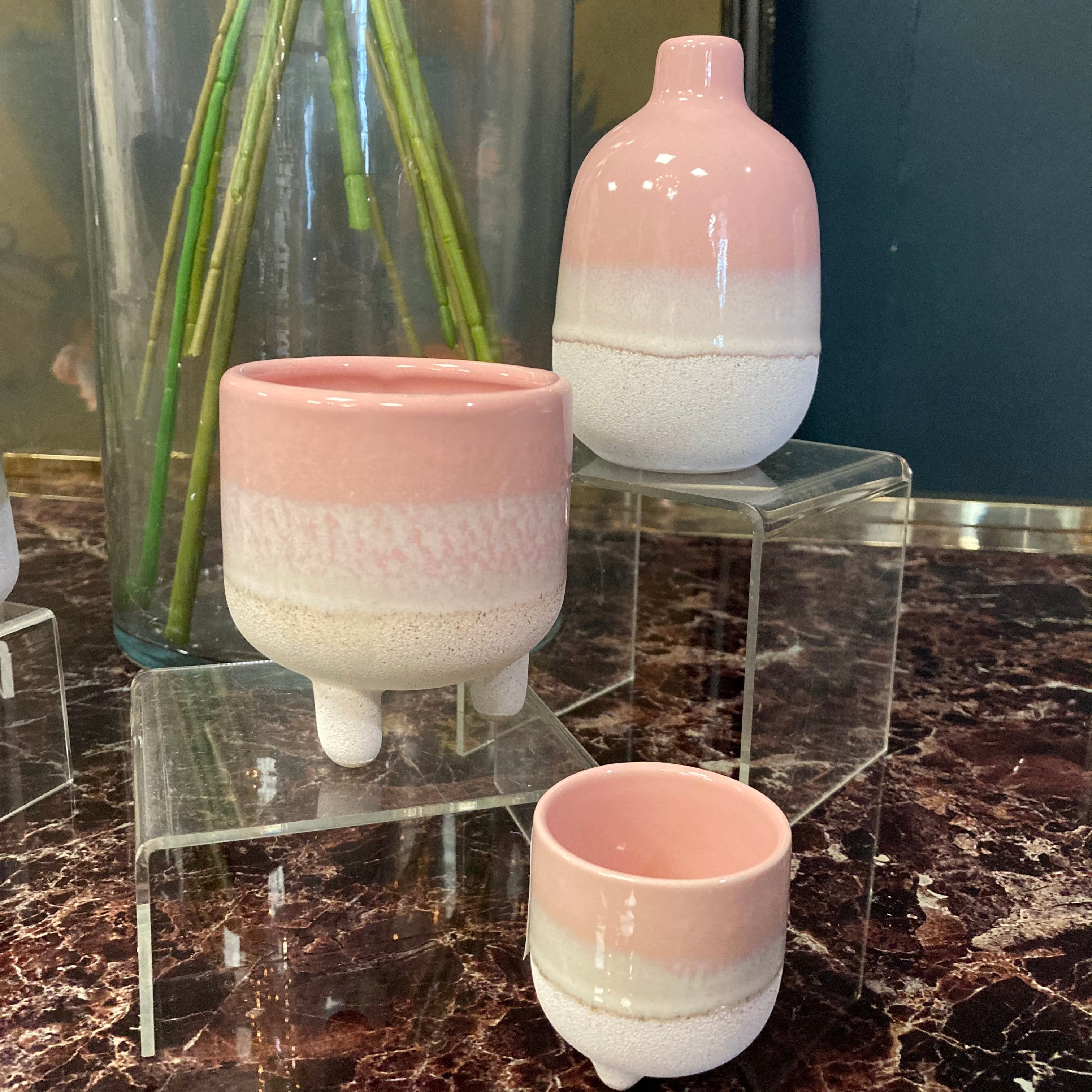 Mojave glaze pink egg cup
