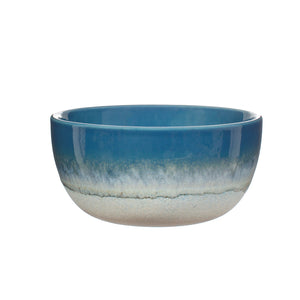 Mojave glaze blue bowl