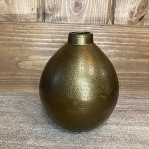 Metallic bronze lustre budvase