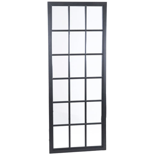 Black tall industrial style mirror