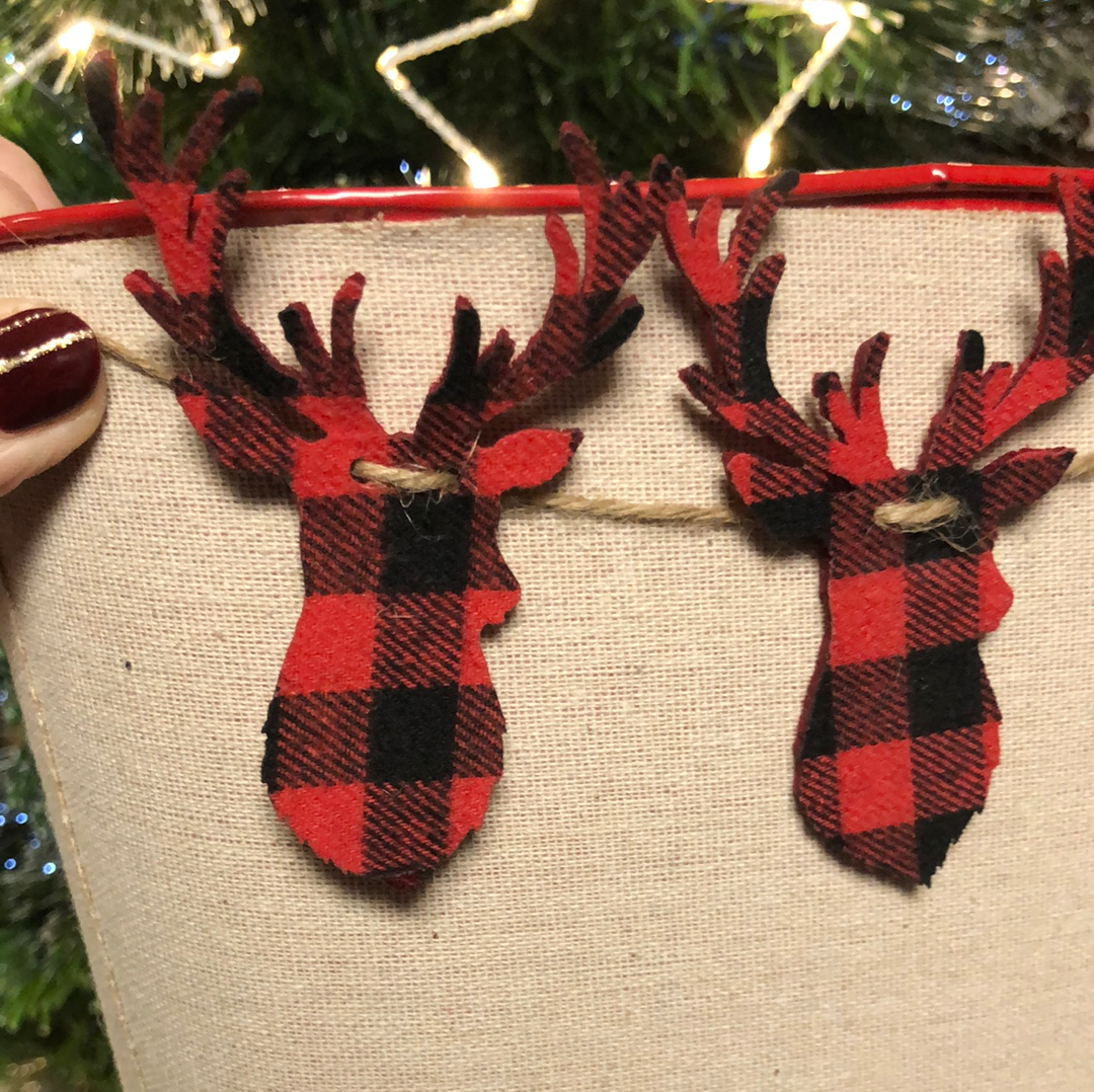 Christmas basket with reindeer