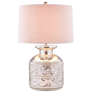 Mercury glass table lamp