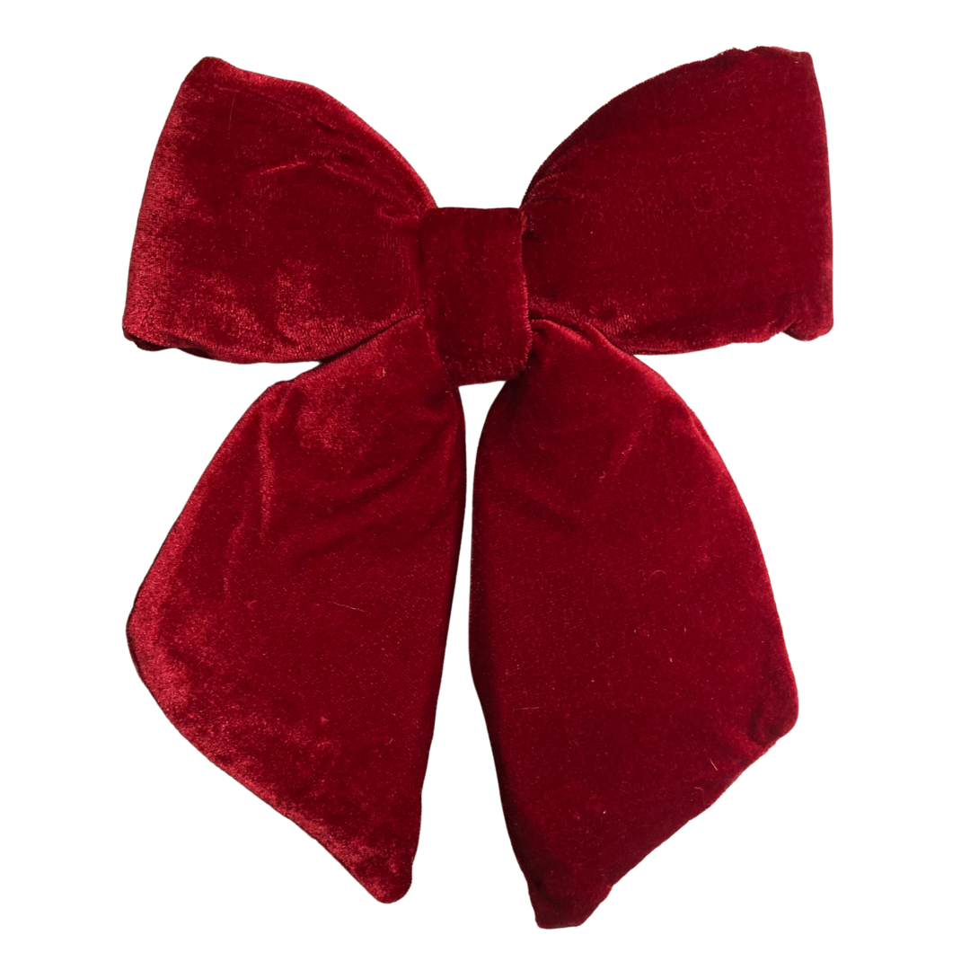 68cm burgundy red velvet bow