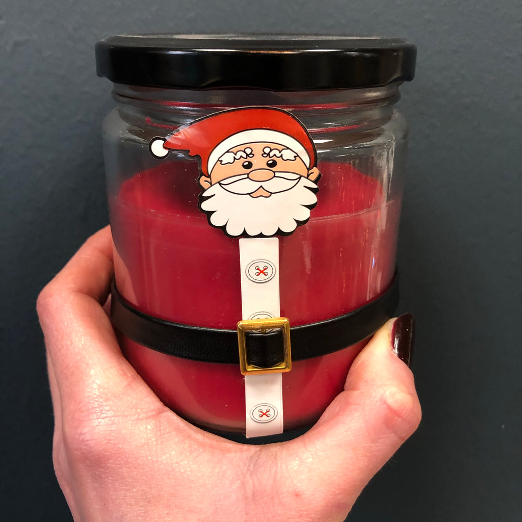 Festive Santa candle