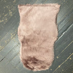 Pink faux fur rug