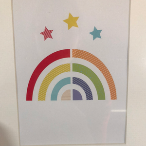Rainbow mounted print