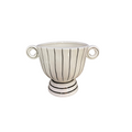 Black and white striped planter
