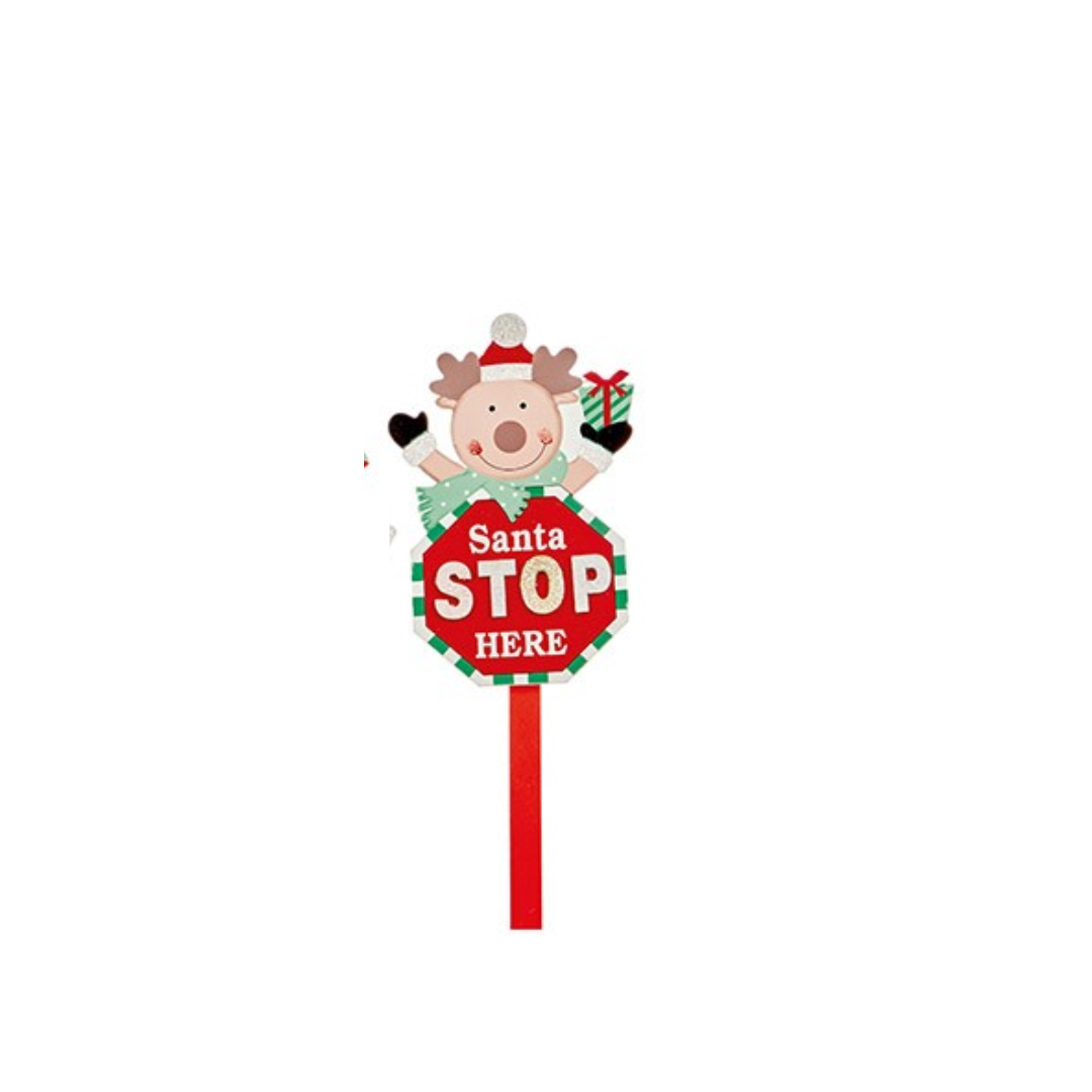 Santa Stop Here sign