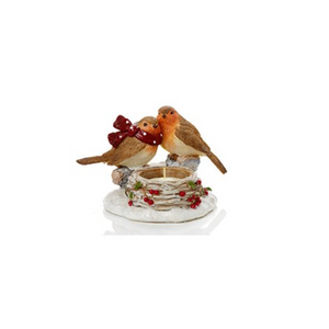 Christmas robin tealight holders ( 2 assortments )