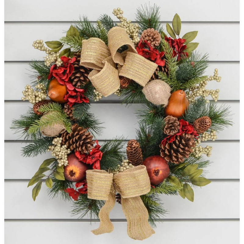 19" Victorian style fruit wreath