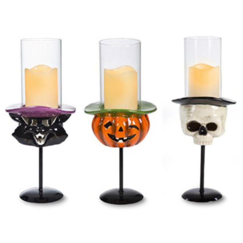Tophat style Halloween candle holders
