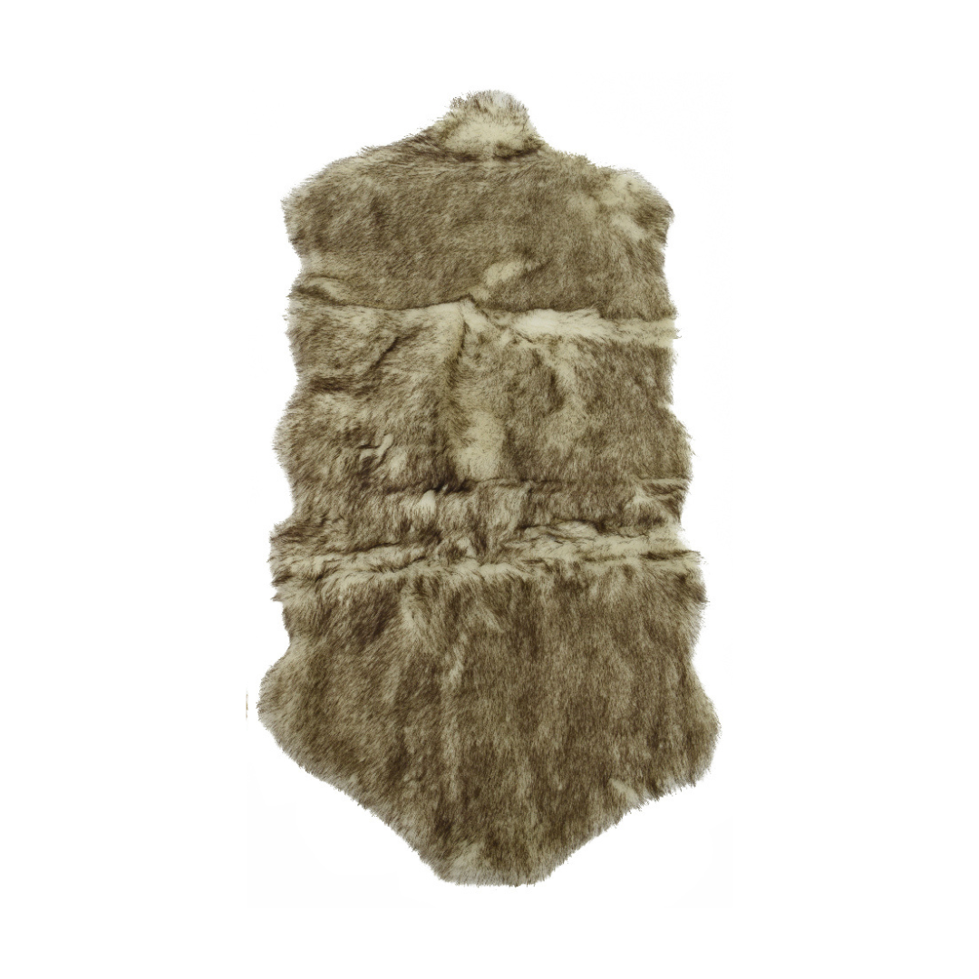 Faux animal fur rug