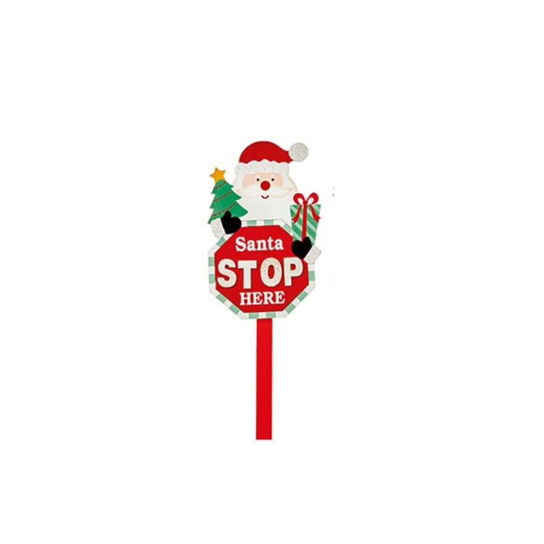 Santa Stop Here sign