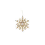 Gold glitter snowflake hanging dec