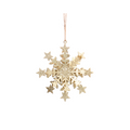 Pale gold semi-3D  snowflake dec